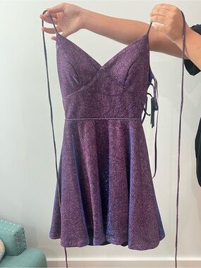 Macy's Grape Shimmer Party Dress
